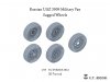 E.T. Model P35-115 Russian UAZ 3909 Military Van Sagged wheels For ZVEZDA 3644 1/35